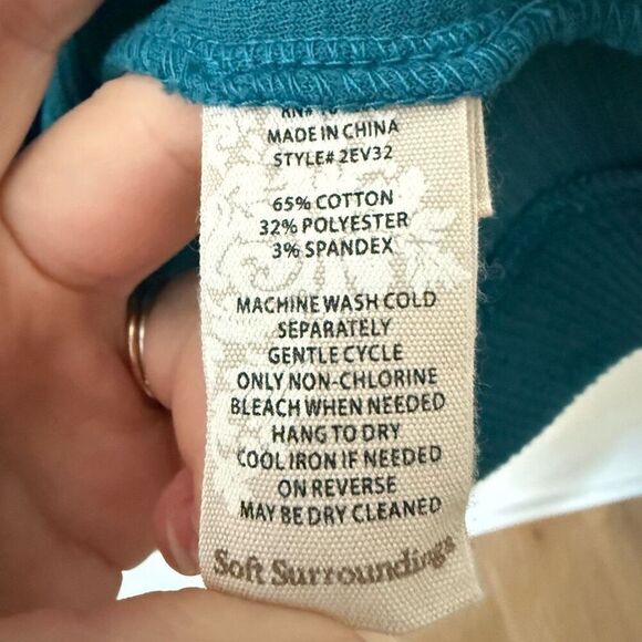 Soft Surroundings Women's Size XL Blue Caroline Pullover Crewneck Ribbed Sweater - Picture 9 of 10